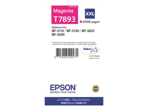 Epson Tanica Magenta - Resa extra elevata (super) - Inchiostro a base di pigmento - 1 pz