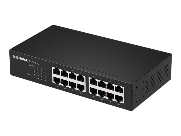 Edimax GS-1016 V2 - Gestito - Gigabit Ethernet (10/100/1000) - Full duplex - Montaggio rack - Montab