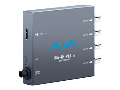 AJA Hi5-4K-Plus - Convertitore video attivo - Grigio - 4096 x 2160 - - - 480i,576i,720p,1080i,1080p,