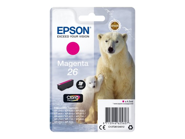 Epson Polar bear Cartuccia Magenta - Resa standard - Inchiostro a base di pigmento - 4,5 ml - 300 pa