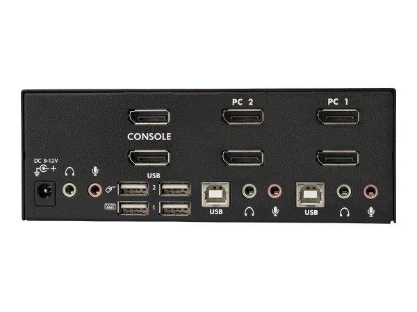 StarTech.com Switch KVM USB doppio DisplayPort 2 porte con audio e hub USB 2.0 - 3840 x 2400 Pixel -