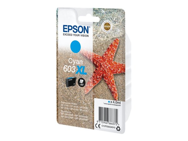 Epson 603XL - 4 ml - XL - Cyan - original - Blisterverpackung