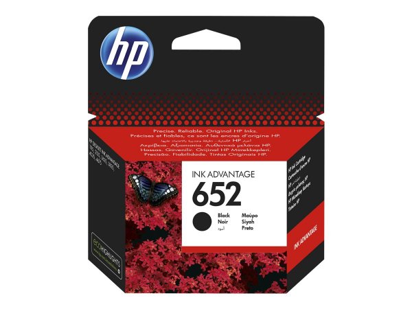 HP 652 - Dye-Based Black - Original - Ink Advantage