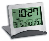 TFA 98.1054 - Sveglia digitale - Grigio - Argento - 12/24 ore - F - °C - Qualsiasi tipo - LCD