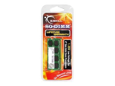 G.Skill 8GB DDR3-1600 - 8 GB - 1 x 8 GB - DDR3 - 1600 MHz - 204-pin SO-DIMM