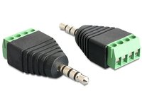 Delock Audio adaptor - stereo mini jack (M) to 4 pin terminal block (M)