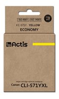 Actis KC-571Y yellow ink cartridge for Canon printer CLI-571Y replacement - Compatible - Ink Cartrid