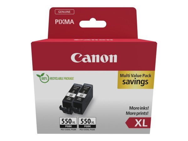 Canon PGI-550XL Ink Cartridge Twinpack Blistered - Cartuccia di inchiostro