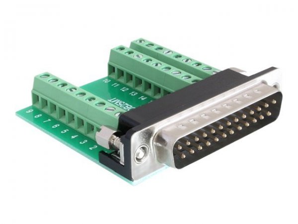Delock Serial adapter - 9 pin terminal block (F) to DB-25 (M)