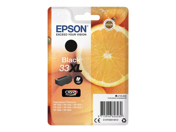 Epson Oranges Cartuccia Nero T33XL Claria Premium - Resa elevata (XL) - Inchiostro a base di pigment