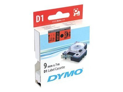 Dymo Schriftband D1 40917 S0720720 9 mm schwarz auf rot - Etichette/etichette - A1