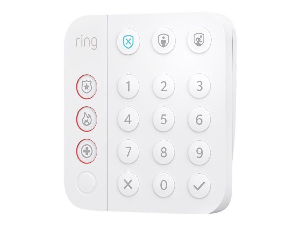 Ring Alarm Keypad (2nd Gen) - Ricevitore di allarme - Bianco - Parete - 1 pz - 100 mm - 23 mm