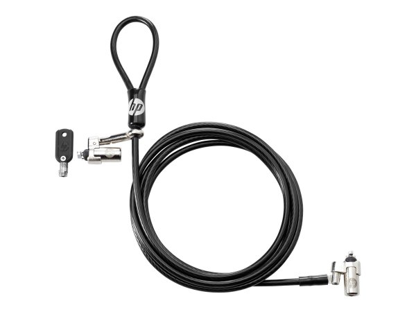 HP Nano Keyed Cable Lock - 1,83 m - Codice - Acciaio galvanizzato - Nero - Metallico