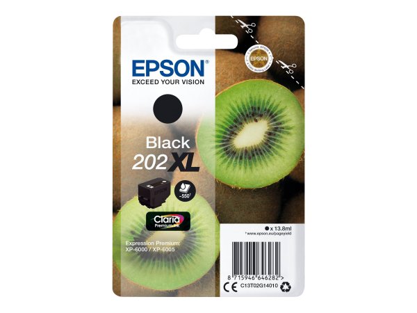 Epson Kiwi Singlepack Black 202XL Claria Premium Ink - Resa elevata (XL) - Inchiostro a base di pigm