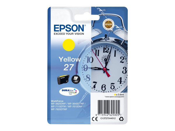 Epson Alarm clock Cartuccia Sveglia Giallo Inchiostri DURABrite Ultra 27 - Resa standard - Inchiostr