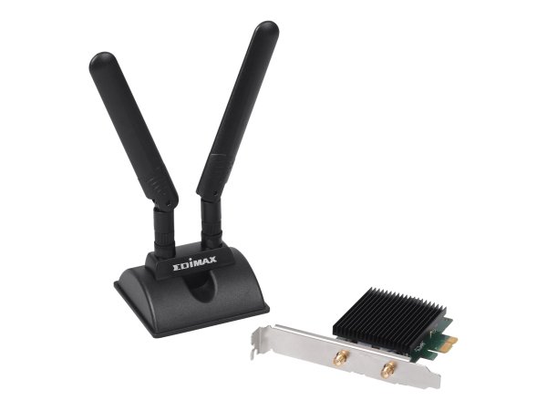 Edimax EW-7833AXP - Cablato - PCI Express - WLAN / Bluetooth - Wi-Fi 6 (802.11ax) - 2400 Mbit/s - Ne
