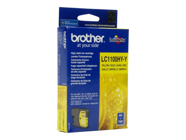 Brother LC LC1100Y - Cartuccia di inchiostro Originale - Giallo - 7,5 ml