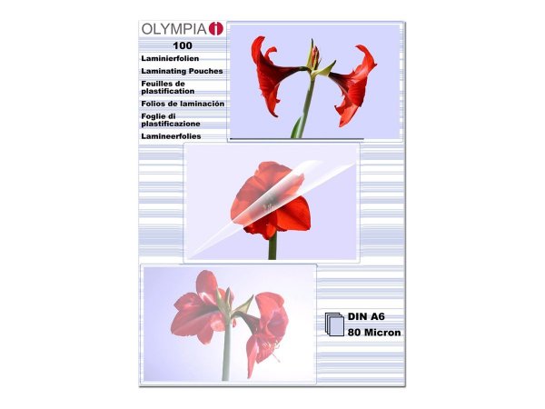 Olympia 1x100 DIN A6 80 micron - Trasparente - A6 - 100 pezzo(i)