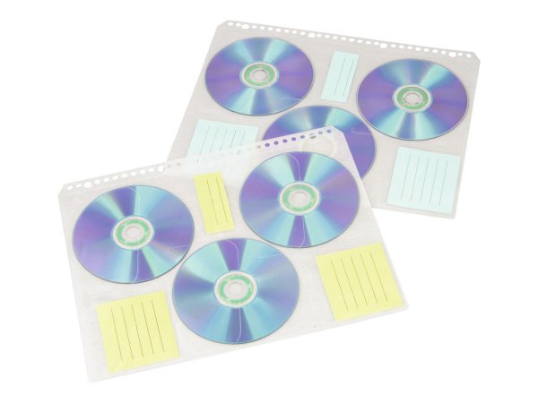 Hama CD-ROM Index Sleeves - 60 dischi - Trasparente - Plastica