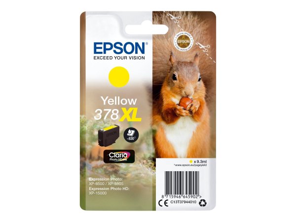 Epson Squirrel Singlepack Yellow 378XL Claria Photo HD Ink - Resa elevata (XL) - Inchiostro a base d