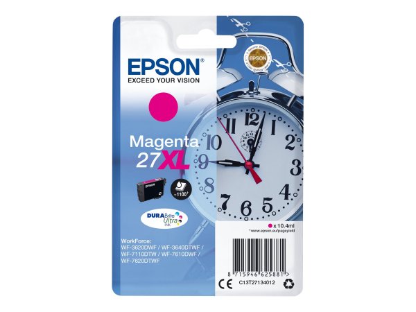 Epson Alarm clock Cartuccia Sveglia Magenta Inchiostri DURABrite Ultra 27XL - Resa elevata (XL) - In
