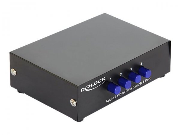 Delock Switch Audio / Video 4 port manual bidirectional