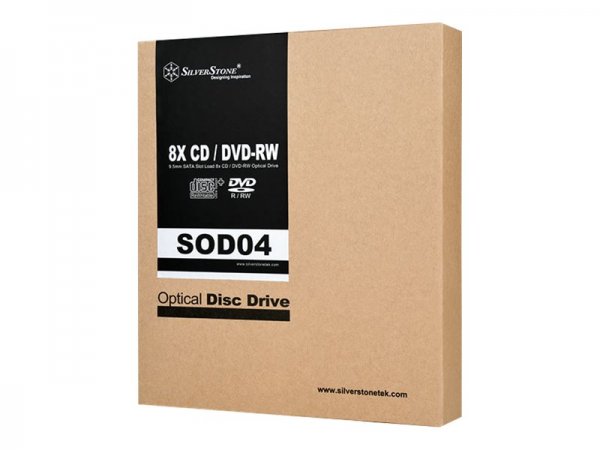 SilverStone SOD04 - Nero - Grigio - Fessura - Orizzontale - Desktop - DVD-RW - SATA