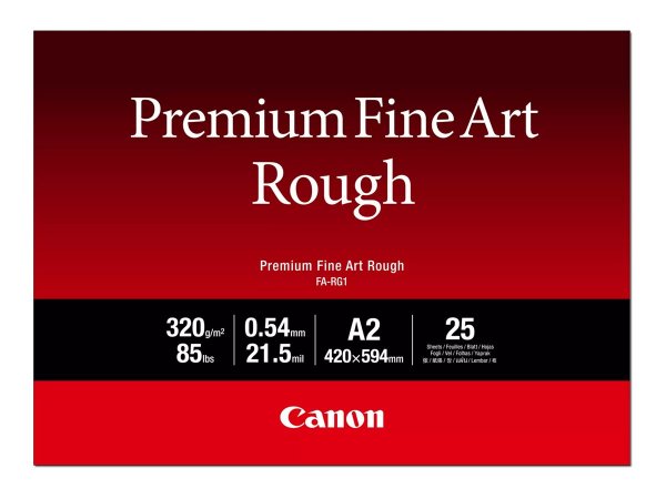 Canon Carta Premium Fine Art Rough FA-RG1 A2 - 25 fogli - 330 g/m² - Ad inchiostro - A2 - 25 fogli -