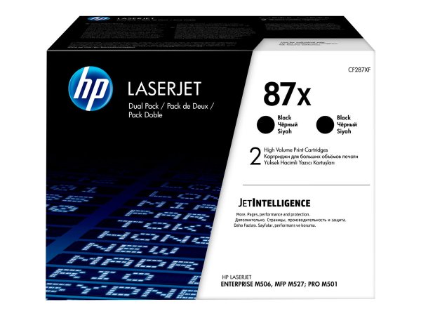 HP Confezione da 2 cartucce toner nero originale ad alta capacità LaserJet 87X - 36000 pagine - Nero