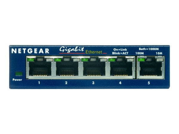 Netgear ProSafe GS105 - Interruttore - Filo di rame 1 Gbps - 5-port 3 he - Esterno