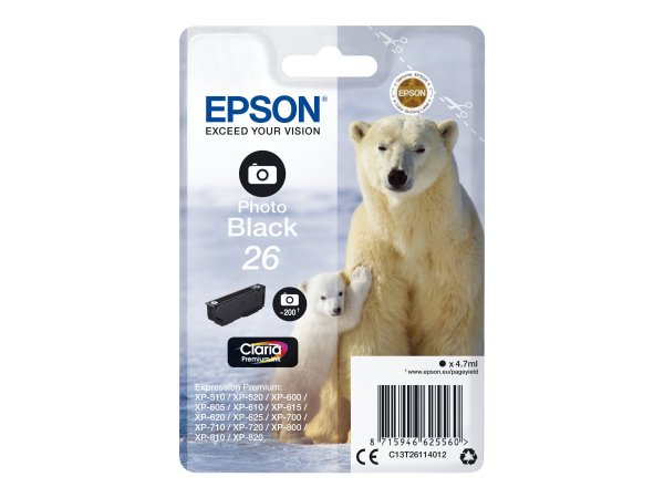 Epson Polar bear Cartuccia Nero foto - Resa standard - Inchiostro colorato - 4,7 ml - 200 pagine - 1