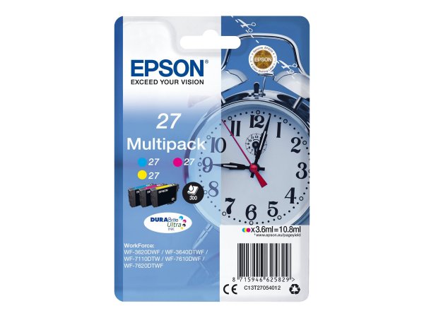 Epson Alarm clock Multipack Sveglia 3 colori Inchiostri DURABrite Ultra 27 - Originale - Inchiostro