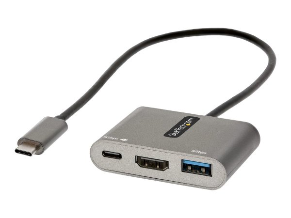 StarTech.com Adattatore multiporta USB C - USB-C a HDMI 4K - 100W PD Pass-Through - Hub USB 3.0 5Gbp