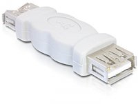 Delock USB A Adapter - USB 2.0 A FM - USB 2.0 A FM - Grigio
