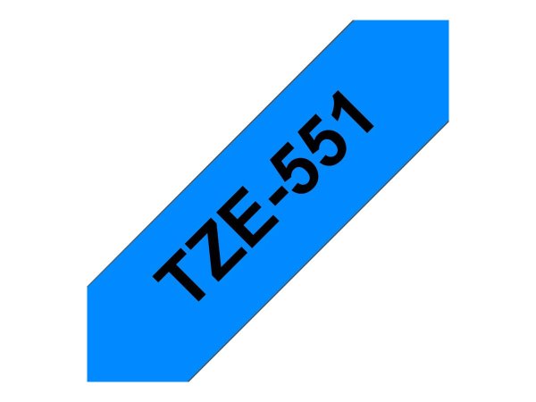 Brother TZe-551 - Black on blue