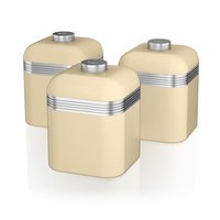 Swan Products RETRO SET OF 3 CANISTERS CREAM SWKA1020CN