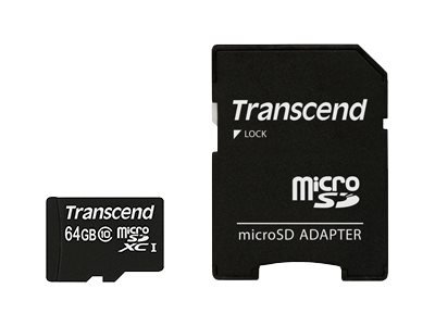 Transcend TS64GUSDXC10 - 64 GB - MicroSDXC - Classe 10 - NAND - 90 MB/s - Nero