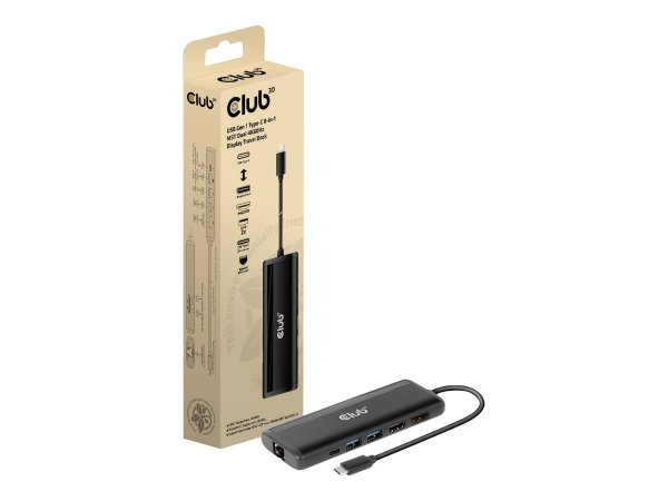 Club 3D CSV-1597 - USB 3.2 Gen 1 (3.1 Gen 1) Type-C - 100 W - 10,100,1000 Mbit/s - Nero - MicroSD (T