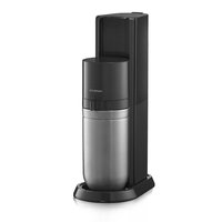 SodaStream DUO black - Black - Stainless steel - Glass - 1 L - 60 L - 155 mm - 280 mm