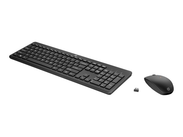 HP Combo tastiera e mouse wireless 230 - Full-size (100%) - RF Wireless - Interruttore a chiave a me