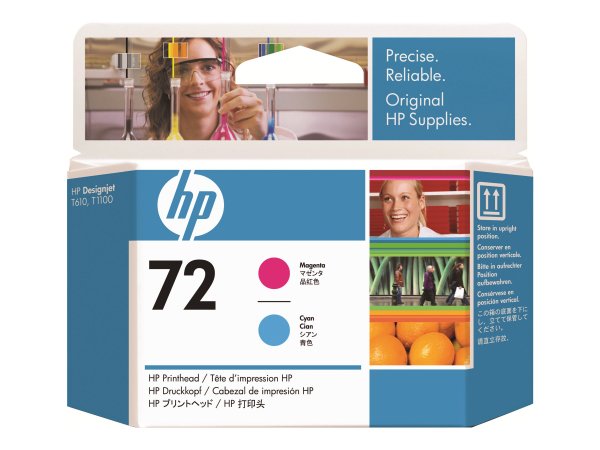 HP 72 - Cyan, magenta - printhead