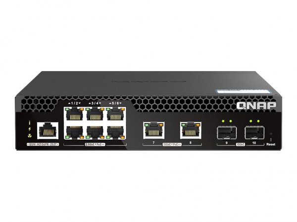 QNAP QSW-M2106PR-2S2T - Gestito - L2 - 10G Ethernet (100/1000/10000) - Supporto Power over Ethernet