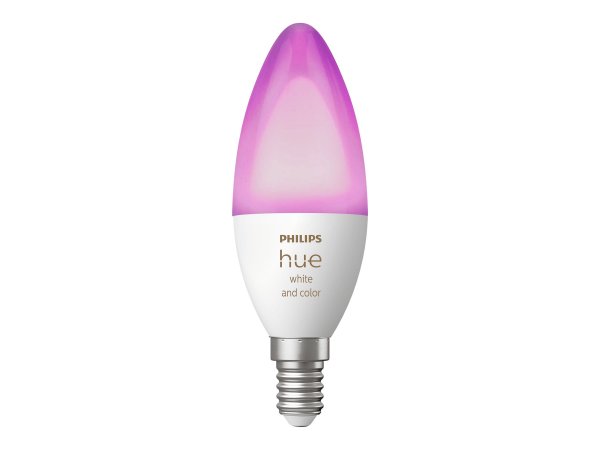 Signify Philips Hue White & Col. Amb. E14 Kerze Einzeplack 470lm