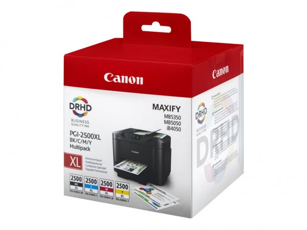 Canon Cartuccia d'inchiostro Multipack a resa elevata BK/C/M/Y PGI-2500XL - Inchiostro a base di pig