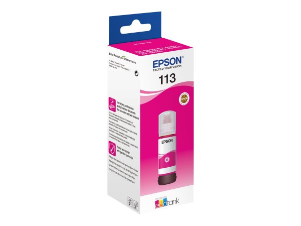 Epson 113 EcoTank Pigment Magenta ink bottle - Magenta - Epson - Ecotank ET-5880 - EcoTank ET-5850 -