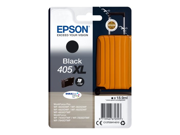 Epson Singlepack Black 405XL DURABrite Ultra Ink - Resa elevata (XL) - Inchiostro a base di pigmento