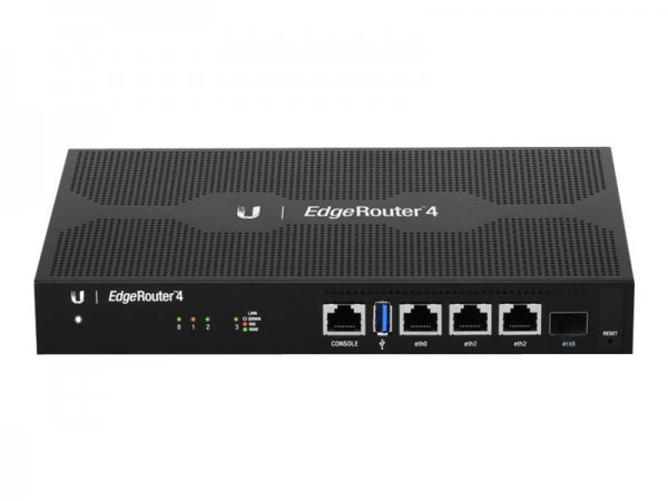 UbiQuiti Networks EdgeRouter 4 - WAN Ethernet - Gigabit Ethernet - Nero