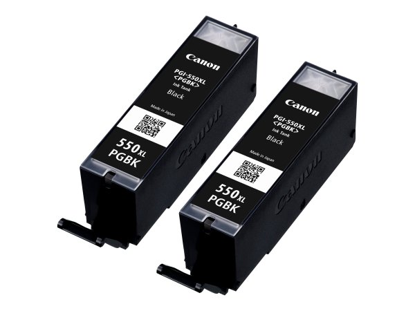 Canon Cartuccia d'inchiostro nero PGI-550BK (confezione doppia) - Resa elevata (XL) - Inchiostro a b