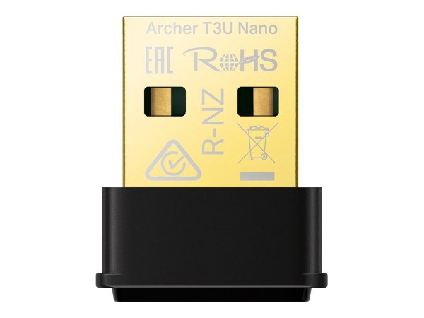 TP-LINK Archer T3U Nano - Wireless - USB - WLAN - Wi-Fi 5 (802.11ac) - 1267 Mbit/s - Nero