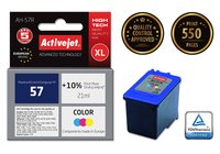 Activejet AH-57R ink for HP printer 57 C6657A replacement Premium 21 ml - Ricarica - Compatibile